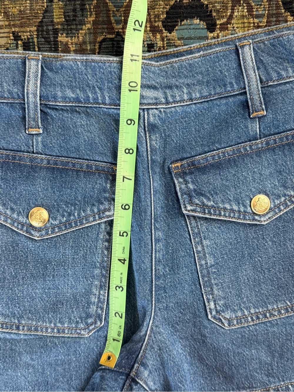 J.Crew Nautical Denim Shorts Gold Crest Buttons NWT 27 - Picture 6 of 10